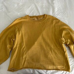 Aerie Cropped Yellow Sweater